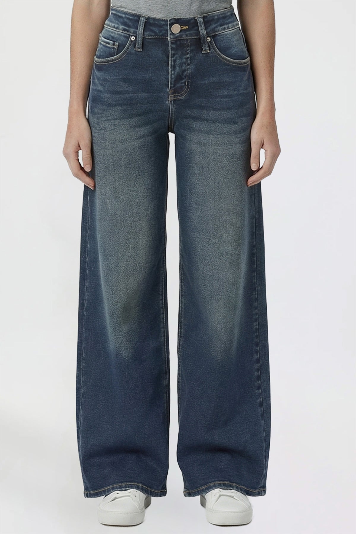 Women's Kayla High Rise Premium Stretch Wide Leg Jeans