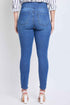 Women's High Rise 3 Button Stacked Waistband Skinny Sustainable Jean