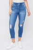 Women's Essential 2-Button Roll Cuff Ankle Jeans
