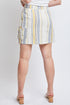 Women's High Rise Linen Cargo Skort
