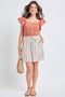 Women's High Rise Linen Cargo Skort