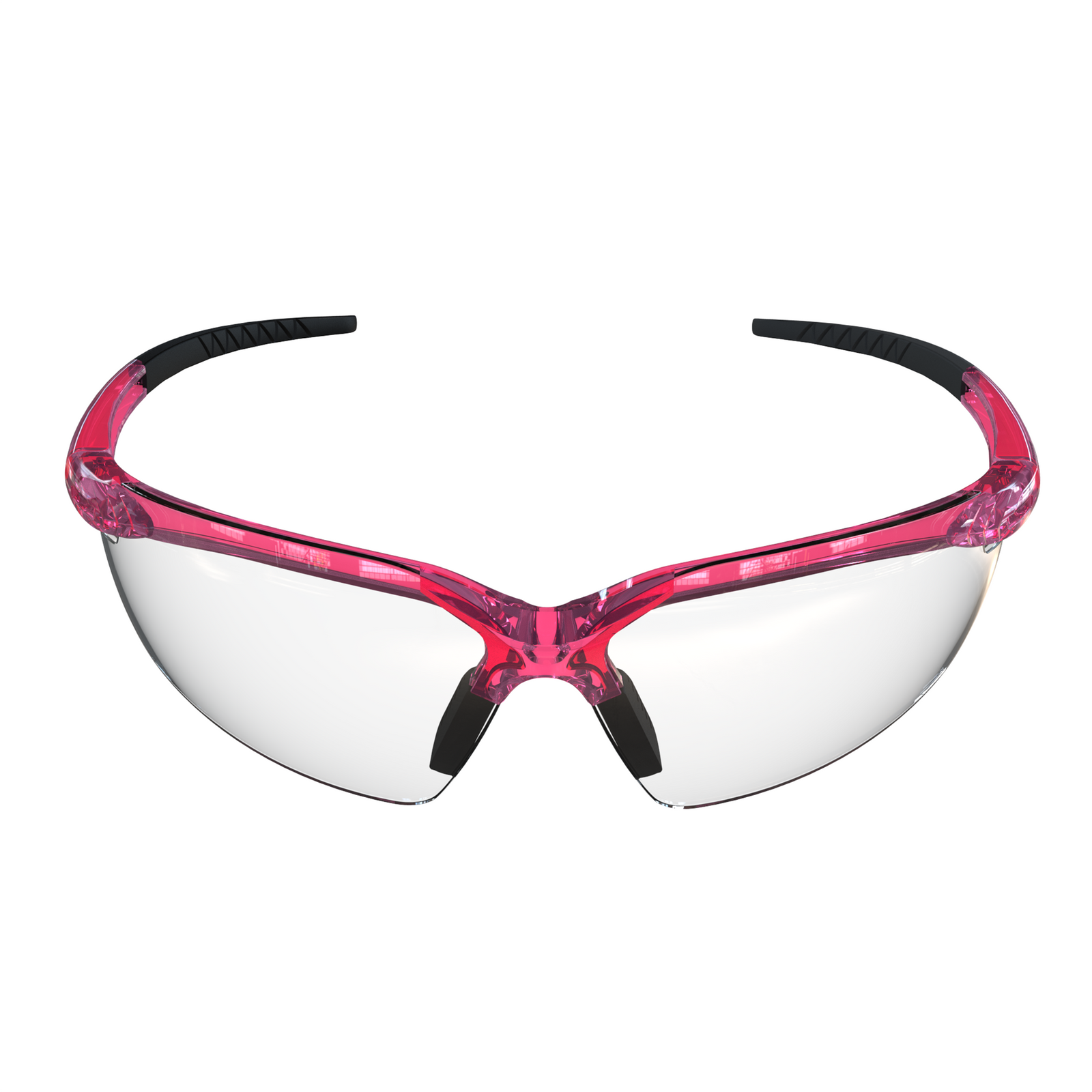 Wraparound Safety Glasses with Flexible Rubber Temple Tips