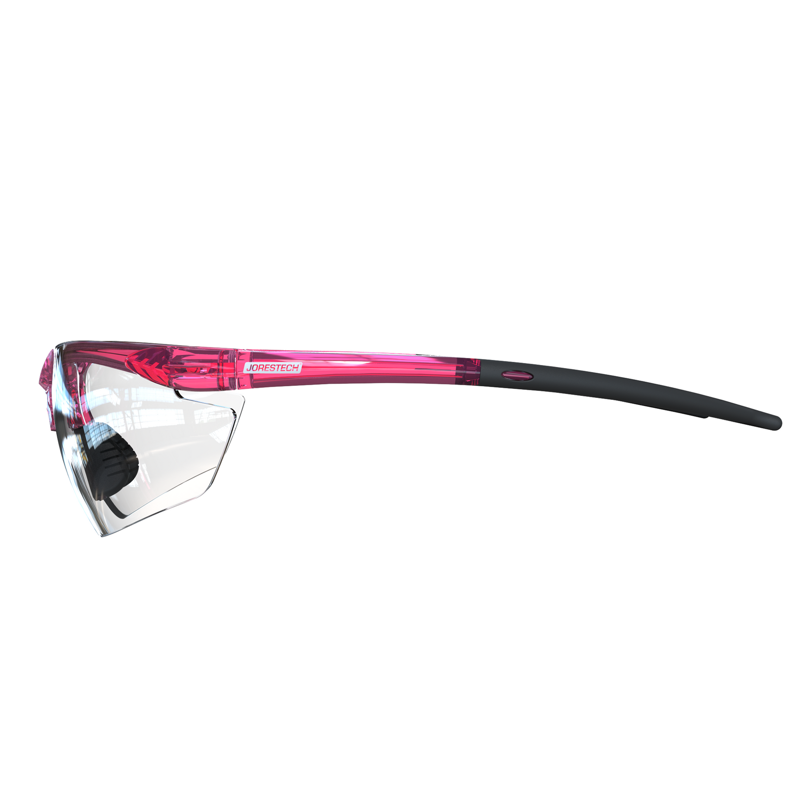 Wraparound Safety Glasses with Flexible Rubber Temple Tips