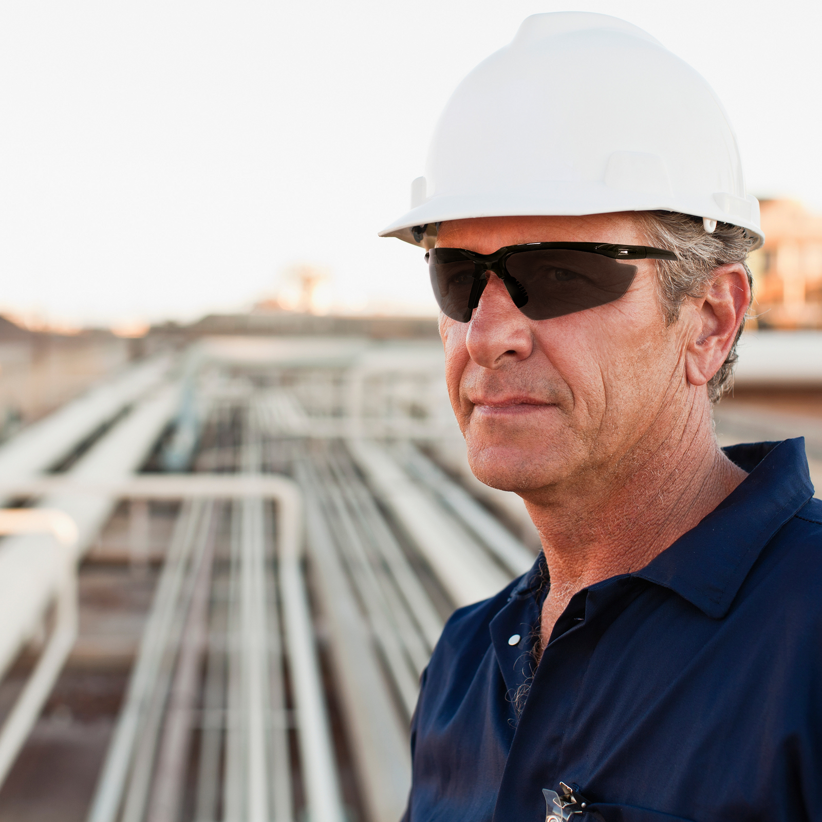 Wraparound Safety Glasses with Flexible Rubber Temple Tips