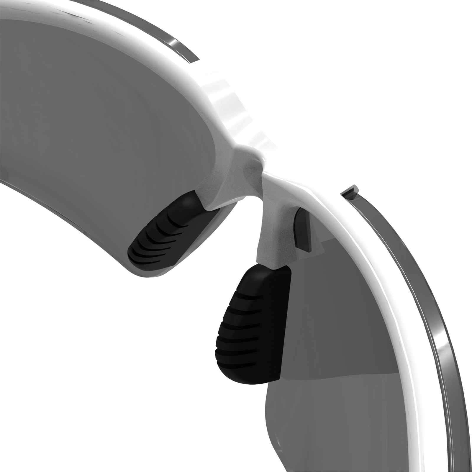 Wraparound Safety Glasses with Flexible Rubber Temple Tips