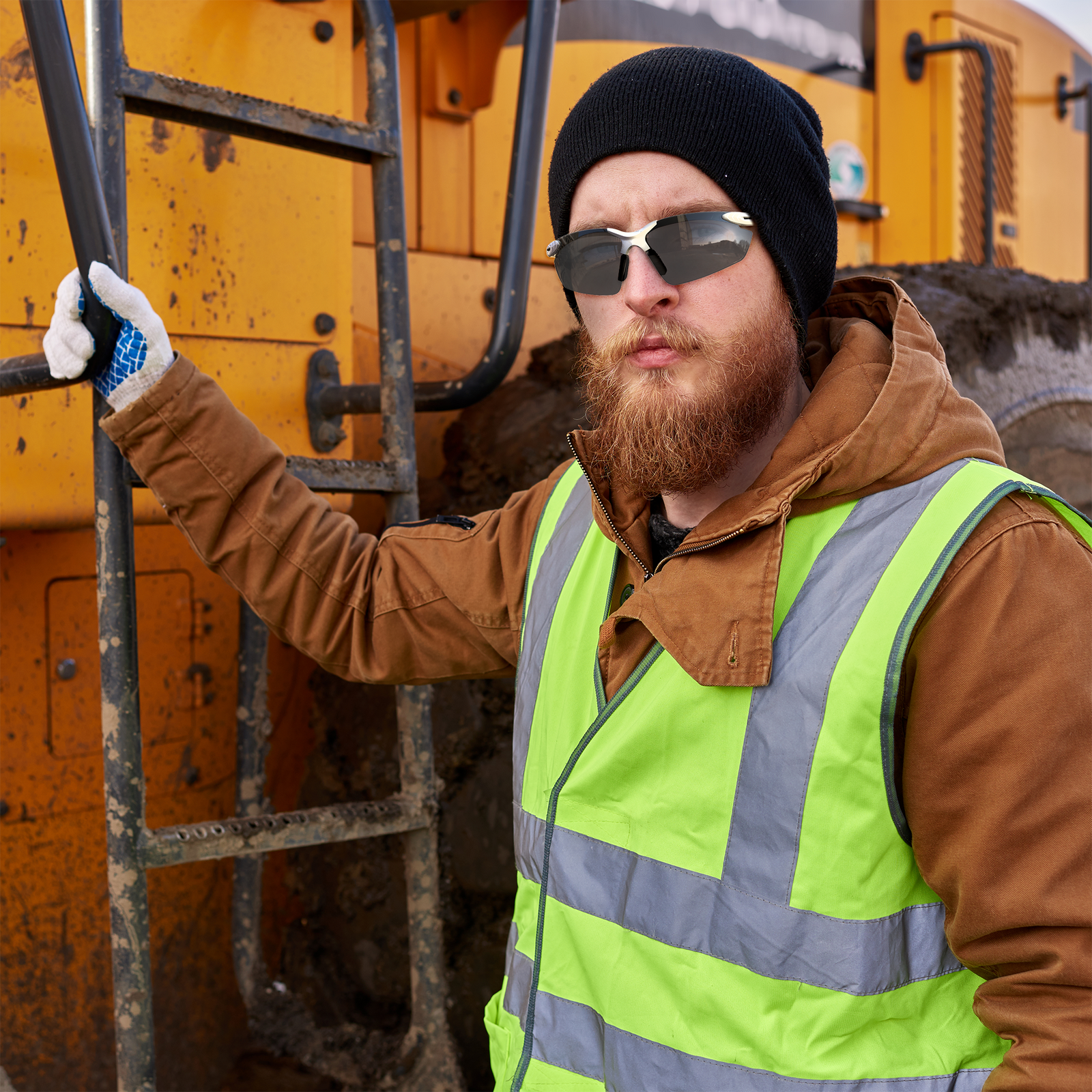 Wraparound Safety Glasses with Flexible Rubber Temple Tips