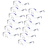 Wraparound Safety Glasses for High Impact Protection - Pack of 12