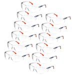 Wraparound Safety Glasses for High Impact Protection - Pack of 12