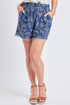 Women's Linen Lounge Shorts with Frayed Hem
