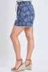 Women's Linen Lounge Shorts with Frayed Hem