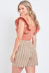 Women's Linen Lounge Shorts with Frayed Hem