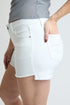 Women's Premium Stretch Fray Hem Hi-Lo Shorts
