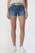 Women's Belted Premium Stretch Fold-Over Cuff Shorts