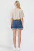 Women's Belted Premium Stretch Fold-Over Cuff Shorts