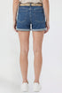 Women's Belted Premium Stretch Fold-Over Cuff Shorts
