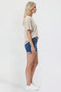 Women's Belted Premium Stretch Fold-Over Cuff Shorts