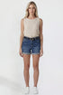 Women's Belted Premium Stretch Fold-Over Cuff Shorts