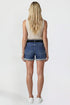 Women's Belted Premium Stretch Fold-Over Cuff Shorts