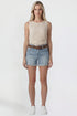 Women's Belted Premium Stretch Fold-Over Cuff Shorts