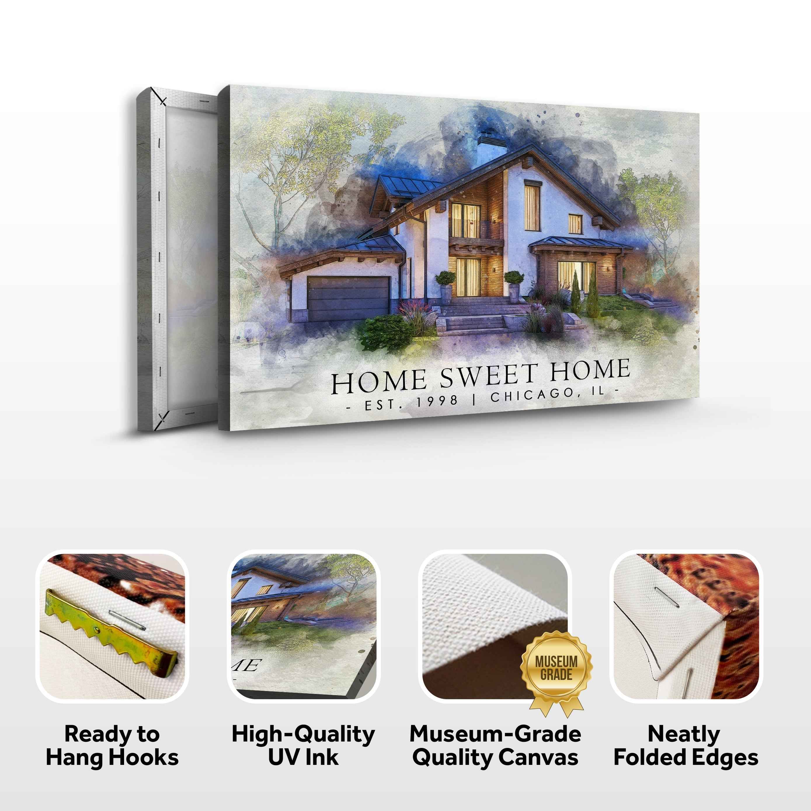 Home Sweet Home Watercolor Sign II