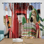 Wallace Gromit Curtains Blackout Window Drapes Room Decoration