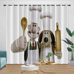 Wallace Gromit Curtains Blackout Window Drapes Room Decoration