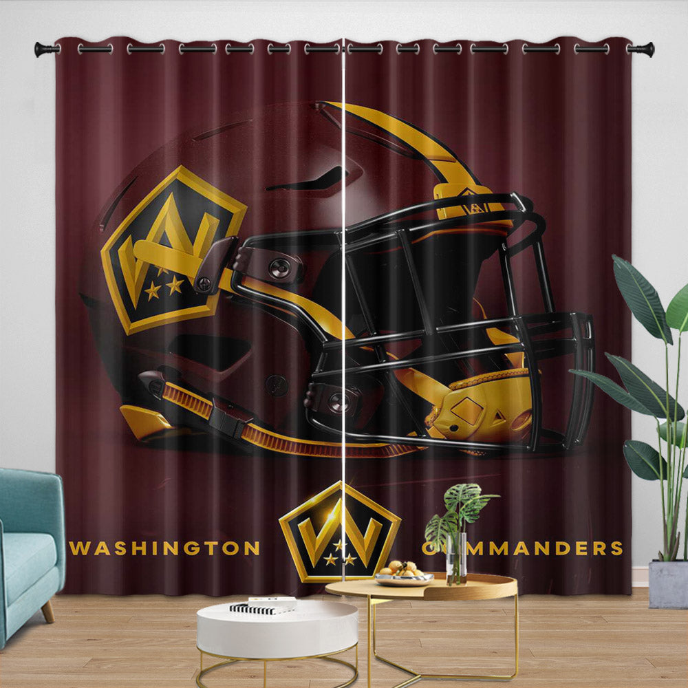 Washington Commanders Curtains Blackout Window Drapes Room Decoration