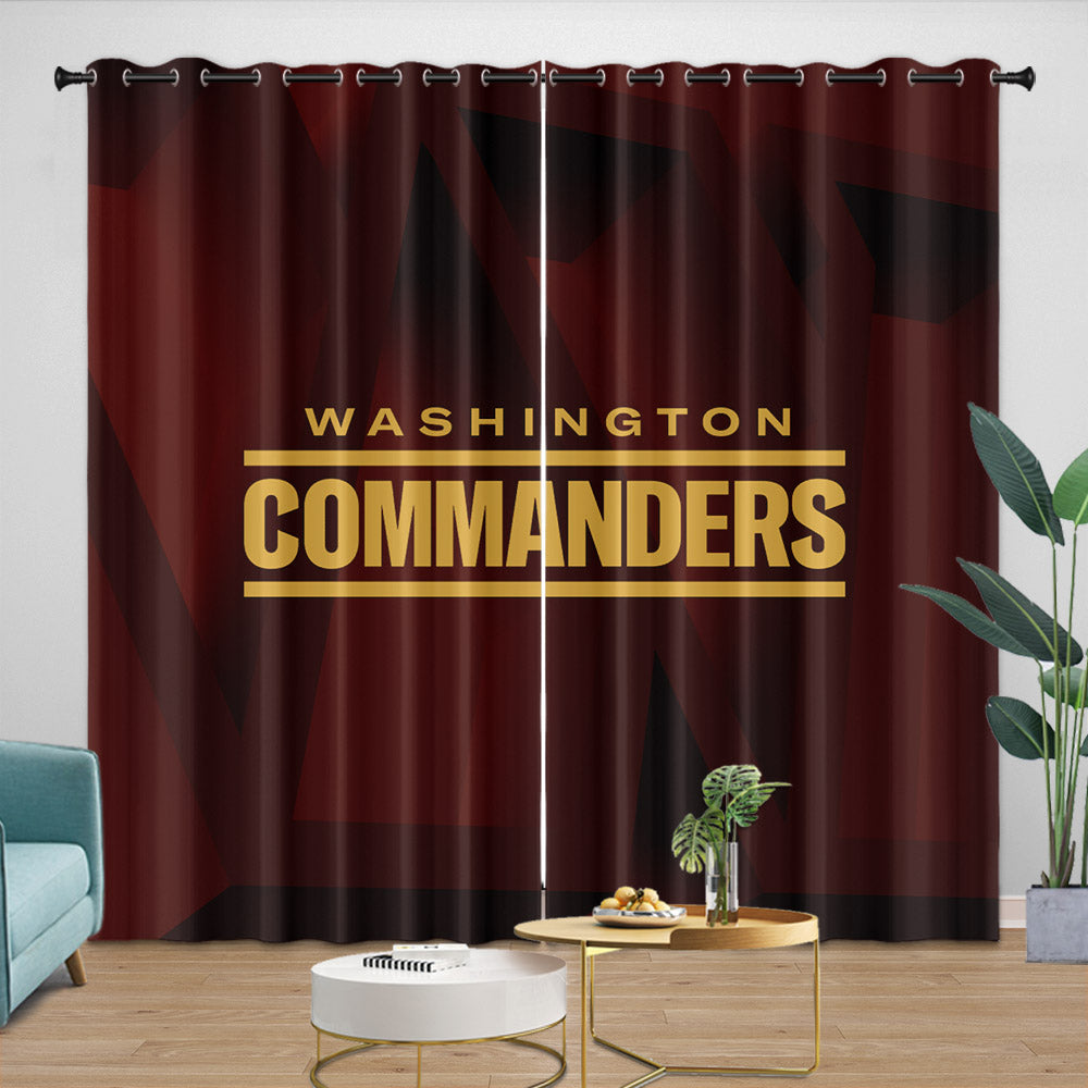 Washington Commanders Curtains Blackout Window Drapes Room Decoration