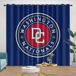 Washington Nationals Curtains Blackout Window Drapes Room Decoration