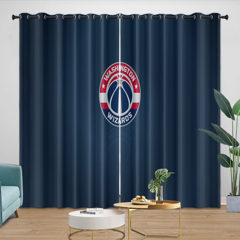 Washington Wizards Curtains Blackout Window Drapes Room Decoration