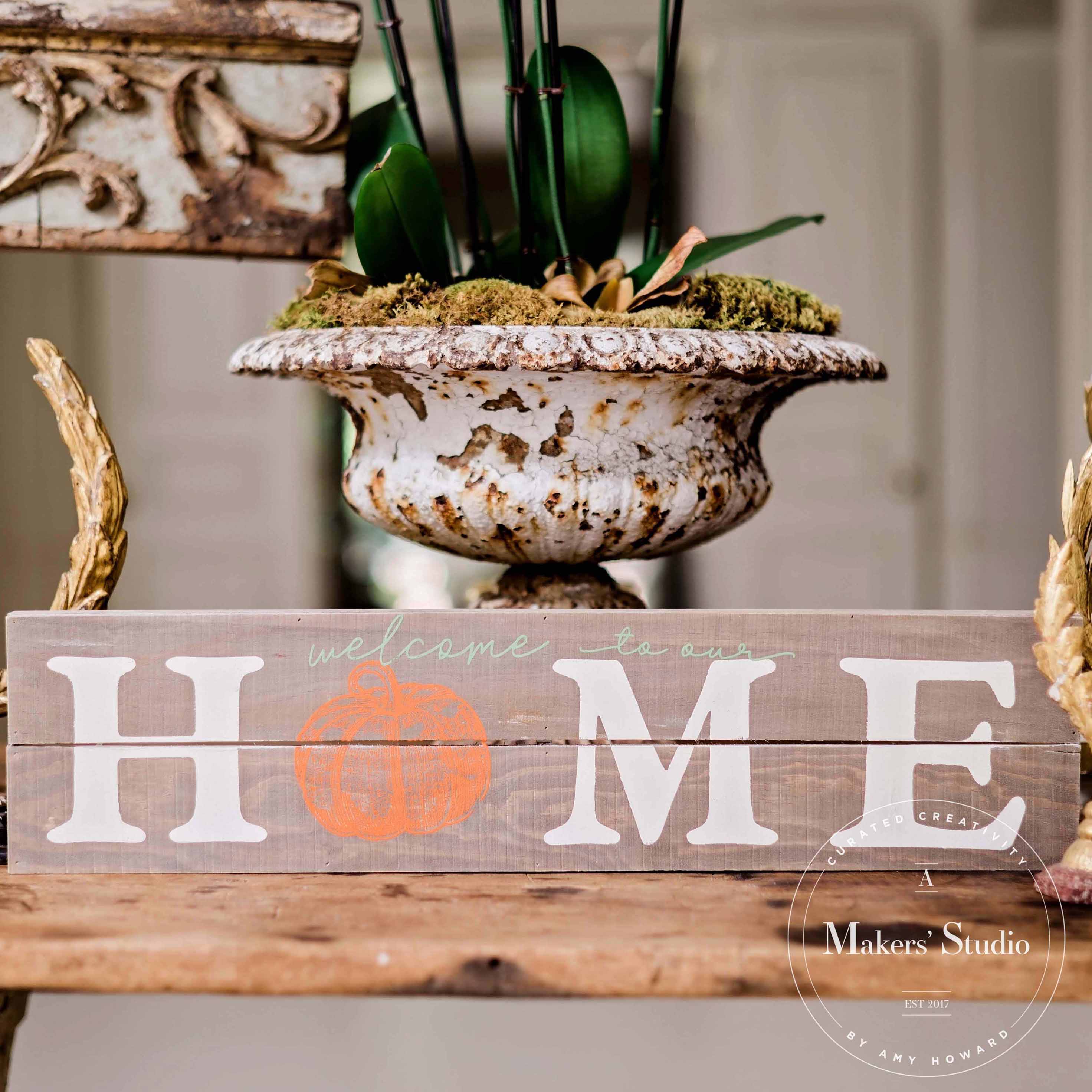 Fall Home - Mesh Stencil 12x12