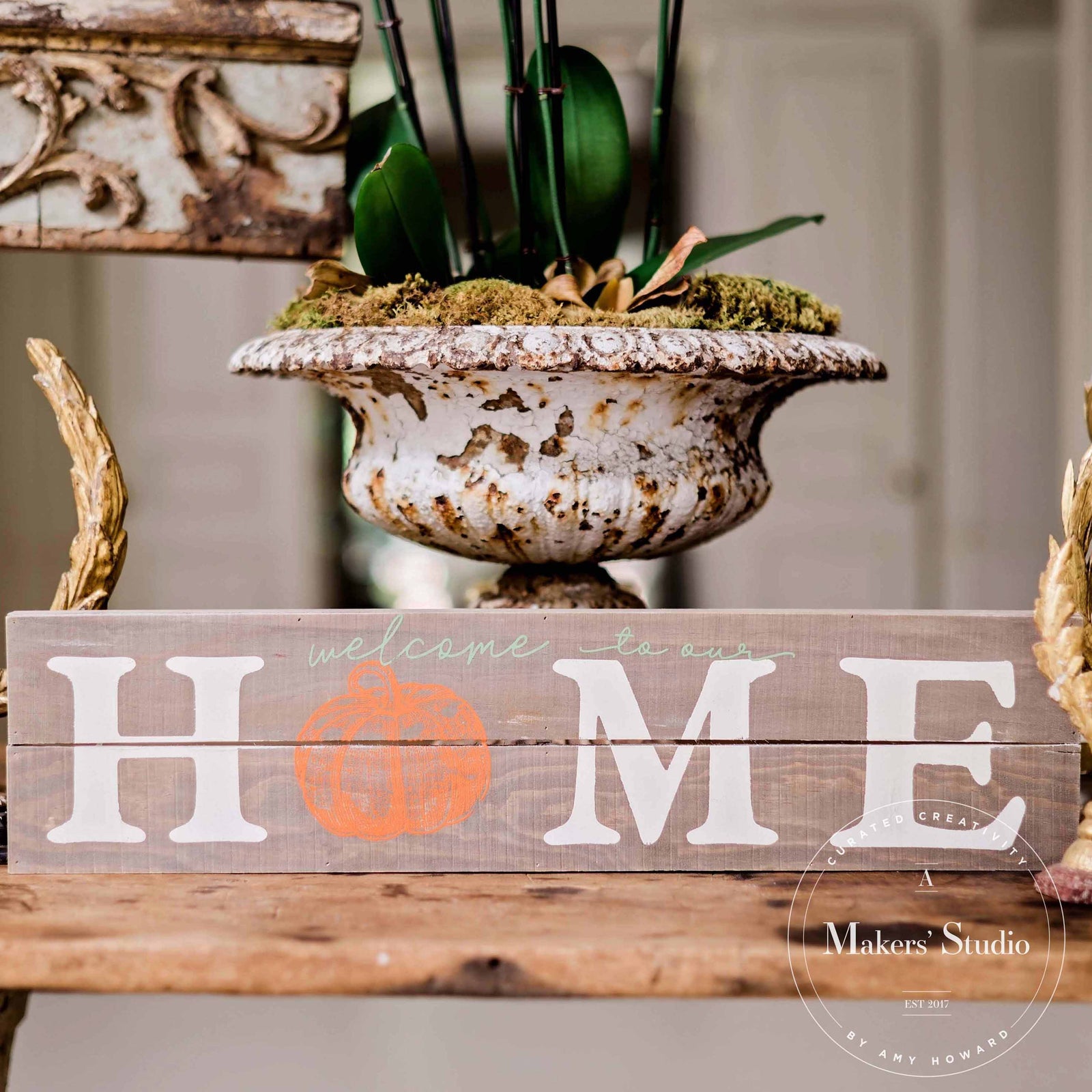 Fall Home - Mesh Stencil 12x12