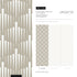 Art Deco Wallpaper with a Stylized Fan Motif in White and Beige - C558