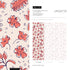 Floral Wallpaper with a Stylized Botanical Print in Pink, Beige, and Blue - C767
