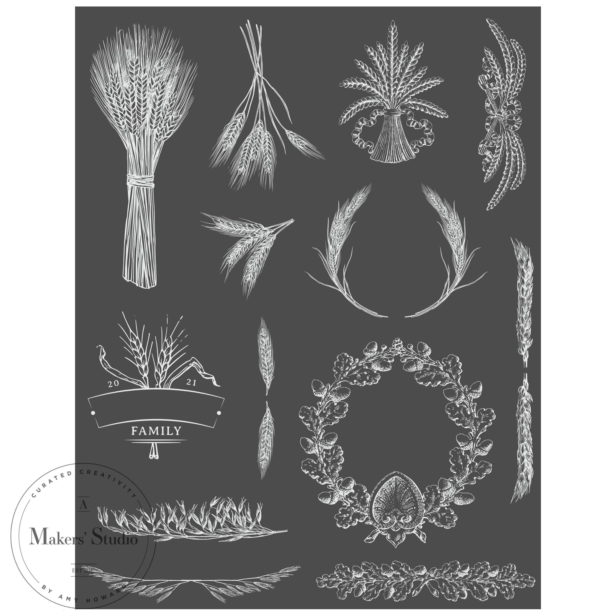 Wheat - Mesh Stencil 8.5x11