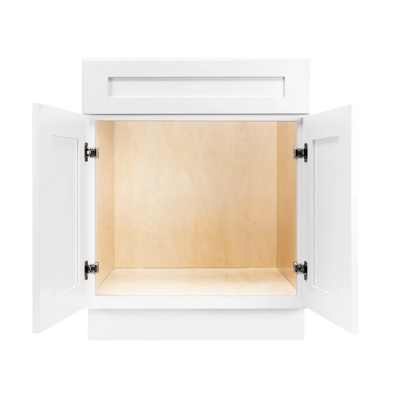 80-Inch White Shaker Double-Sink Bathroom Vanity with Drawers