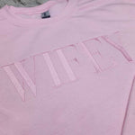 Embroidered “Wifey” Sweatshirt – Cozy Crewneck Perfect Gift for Her