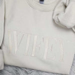 Embroidered “Wifey” Sweatshirt – Cozy Crewneck Perfect Gift for Her