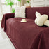 Solid Color Chenille Sofa Throw Blanket, Soft & Plush Decorative Couch Throw Cover