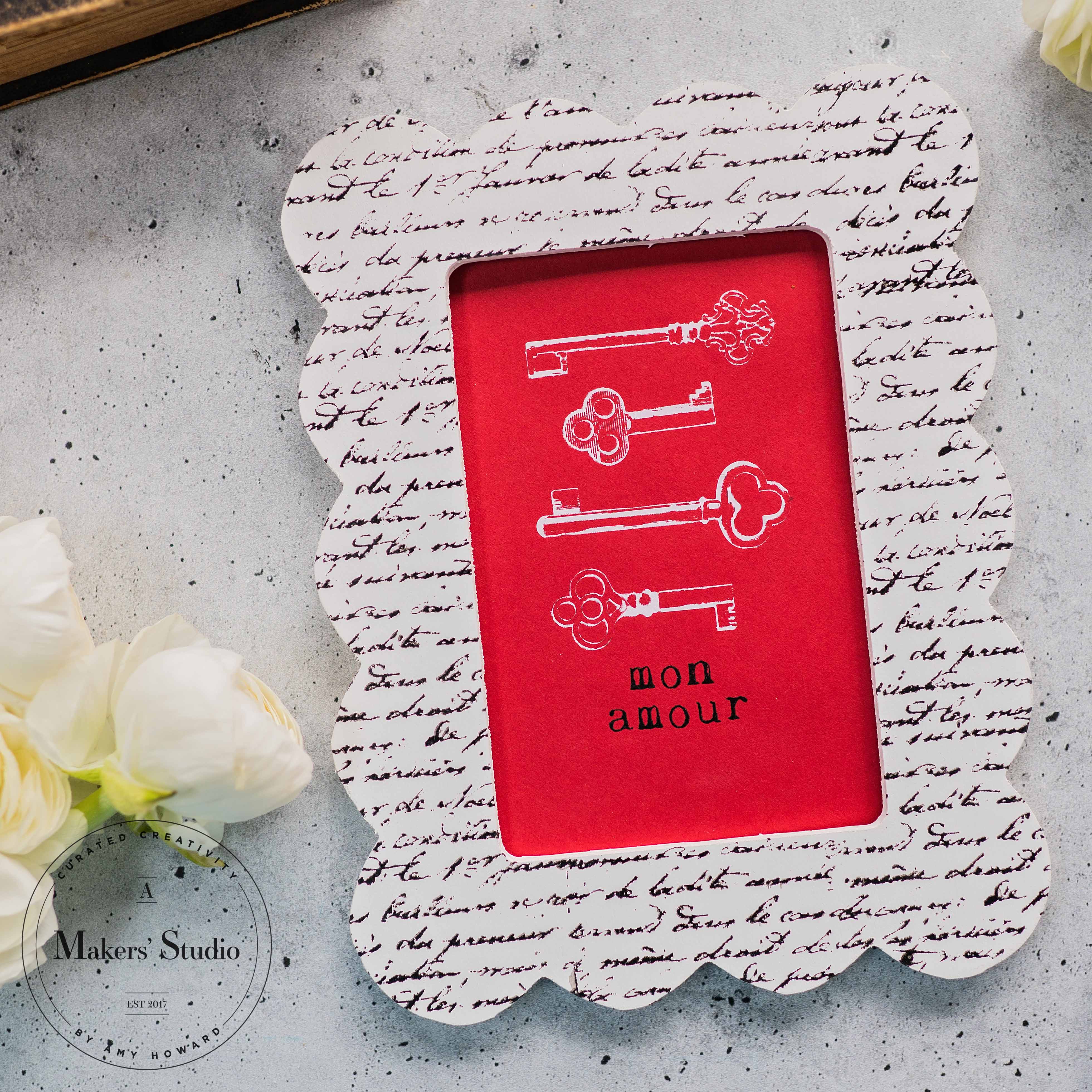 Mon Amour - Mesh Stencil 9x12