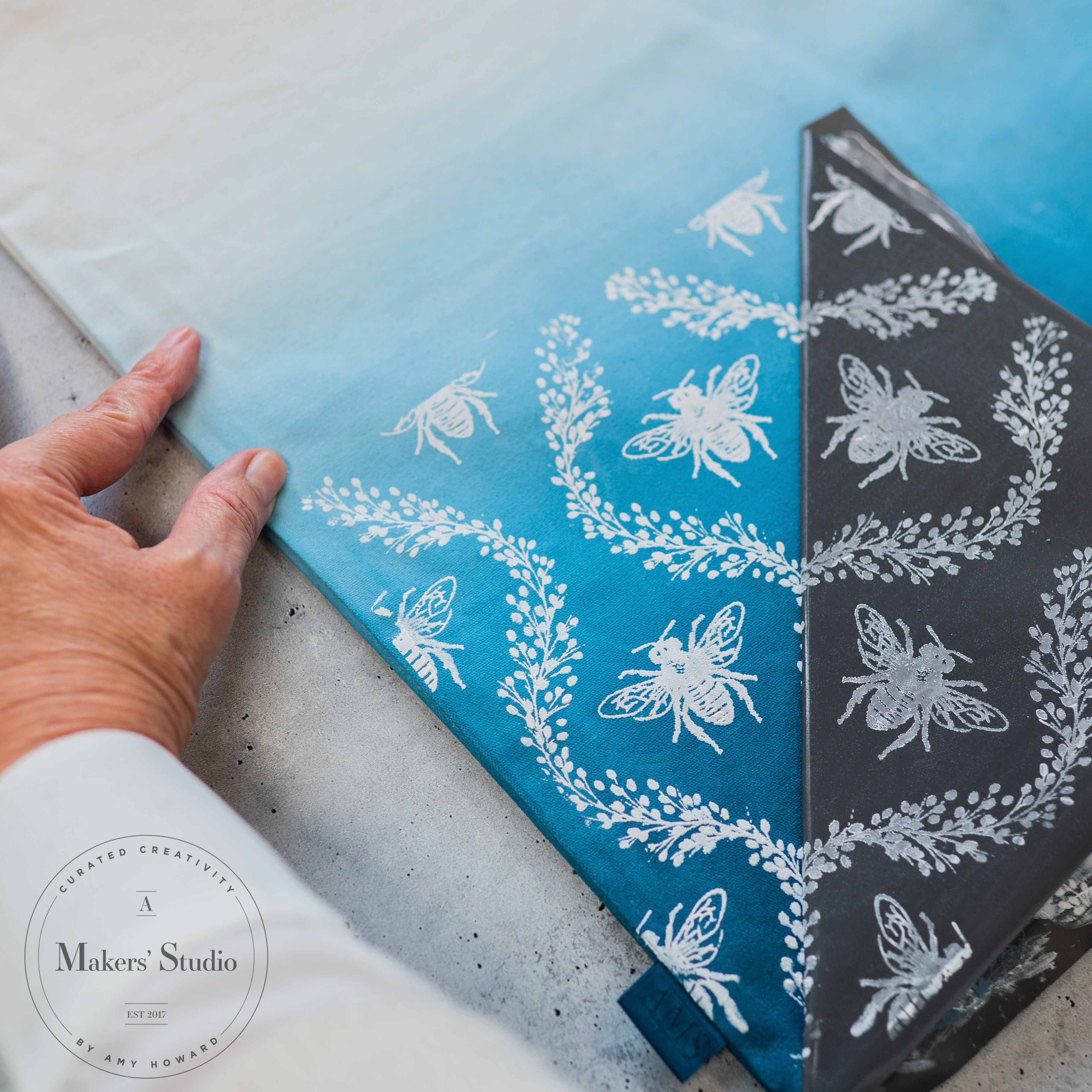 Bee and Vine - Mesh Stencil 9x12