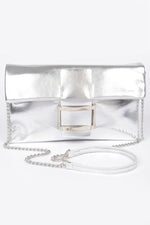 Women's Handbag Metallic Buckle Clutch - MEATPACKING - BYMANYC ® New York