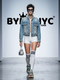 Women's Denim Jacket Pearl Embellished Fringe BYMANYC ® New York CONTEMPORARY VIBRANT MODERN OUTERWEAR - New Collection