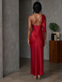 Strapless Satin Slit Long Dress For Women, Upper East Side, BYMANYC New York.