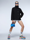 Women's Jacket Black Wool Blend High Collar BYMANYC ® New York SOHO ASYMMETRIC SHORT COAT - New Collection