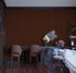 Wooden Vertical Panel Wallpaper. Dark Brown Wainscot Hardwood Wall Mural Print. #6734
