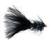Black Bead Head Crystal Woolly Bugger Classic Streamer Flies - 12 Flies - Hook Size 8