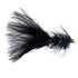 3 Pack Black Bead Head Crystal Woolly Bugger Classic Streamer Flies - 12 Flies - Hook Size 8