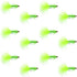 Chartreuse Bead Head Crystal Woolly Bugger Classic Streamer Fly - 12  Flies - Hook Size 4