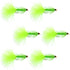 Chartreuse Bead Head Crystal Woolly Bugger Classic Streamer Fly - 6  Flies - Hook Size 4